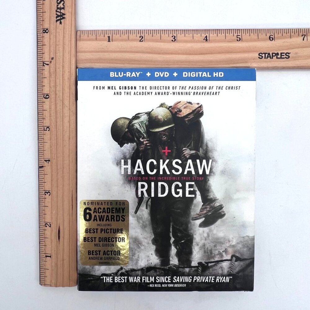 Hacksaw Ridge Blu-Ray DVD Digital HD Combo Pack WWII History Andrew Garfield NEW - Picture 7 of 9